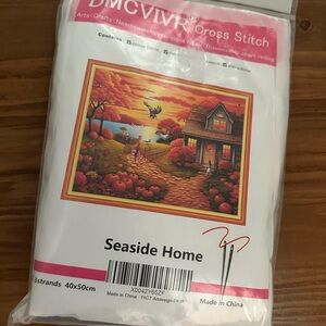 DMCVIVI Cross Stitch Kit - Seaside Home Large Cross Stitch Kit